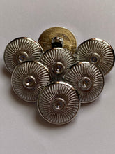 Load image into Gallery viewer, 1 Silver Shank Buttons 22mm Wide Dresses Tops Coats Babies Blazers Shirt Sewing Craft