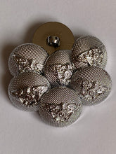 Load image into Gallery viewer, 1 Silver Shank Buttons 22mm Wide Dresses Tops Coats Babies Blazers Shirt Sewing Craft