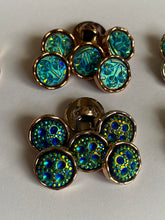 Load image into Gallery viewer, 5 Shine Gold Diamante Shank Buttons 13mm Wide Dresses Tops Coats Babies Blazers Shirt Sewing Art Craft Different Colours