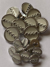 Load image into Gallery viewer, 5 CHAIN ACROSS IVORY CREAM WHITE Shank Buttons 12mm 22mm Wide Dresses Tops Coats Babies Blazers Shirt Sewing Craft Different Colours