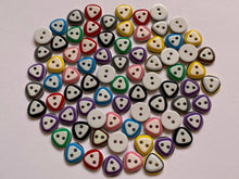 Load image into Gallery viewer, 20 50 100 MIXED Triangle Top Round Bottom 12mm Wide Buttons Shirt Sewing Craft