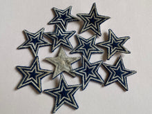 Load image into Gallery viewer, 11 BLUE STARS 30mm Wide Patch Badge Leather Jackets Coats Jeans Dresses Tops Babies Blazers Shirts Skirts Bags Caps Hats Sewing Art Craft