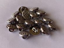 Load image into Gallery viewer, 10 Silver Dots CHECK Shank Quality Buttons 13mm Wide Dresses Tops Coats Babies Blazers Shirt Sewing Craft