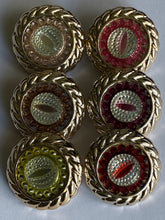 Load image into Gallery viewer, 1 Shine Diamante Shank Buttons 34mm Wide Dresses Tops Coats Babies Blazers Shirt Sewing Craft Different Colours