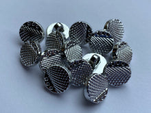 Load image into Gallery viewer, 10 Silver 3 Dots Shank Quality Buttons 13mm Wide Dresses Tops Coats Babies Blazers Shirt Sewing Craft