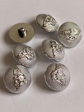 Load image into Gallery viewer, 1 Silver Shank Buttons 22mm Wide Dresses Tops Coats Babies Blazers Shirt Sewing Craft