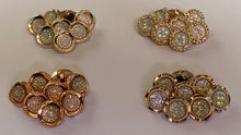 Load image into Gallery viewer, 10 Shine Gold Diamante Shank Buttons 13mm Wide Dresses Tops Coats Babies Blazers Shirt Sewing Art Craft