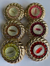 Load image into Gallery viewer, 1 Shine Diamante Shank Buttons 34mm Wide Dresses Tops Coats Babies Blazers Shirt Sewing Craft Different Colours