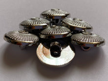 Load image into Gallery viewer, 1 Silver Shank Buttons 22mm Wide Dresses Tops Coats Babies Blazers Shirt Sewing Craft