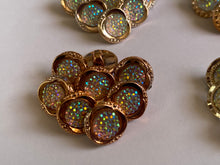 Load image into Gallery viewer, 10 Shine Gold Diamante Shank Buttons 13mm Wide Dresses Tops Coats Babies Blazers Shirt Sewing Art Craft