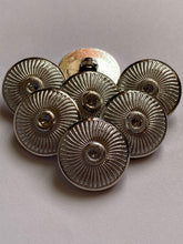 Load image into Gallery viewer, 1 Silver Shank Buttons 22mm Wide Dresses Tops Coats Babies Blazers Shirt Sewing Craft