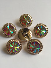 Load image into Gallery viewer, 1 Shine Diamante Shank Buttons 25mm Wide Dresses Tops Coats Babies Blazers Shirt Sewing Art Craft