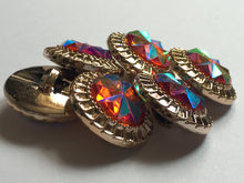 Load image into Gallery viewer, 1 Shine Diamante Shank Buttons 25mm Wide Dresses Tops Coats Babies Blazers Shirt Sewing Art Craft