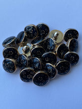 Load image into Gallery viewer, 10 20 BRONZE Flower On Black Shank Quality Buttons 11mm Wide Dresses Tops Coats Babies Blazers Shirt Sewing Craft