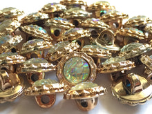 Load image into Gallery viewer, 10 Shine Gold Diamante Shank Buttons 13mm Wide Dresses Tops Coats Babies Blazers Shirt Sewing Art Craft