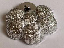 Load image into Gallery viewer, 1 Silver Shank Buttons 22mm Wide Dresses Tops Coats Babies Blazers Shirt Sewing Craft