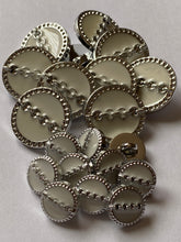 Load image into Gallery viewer, 5 CHAIN ACROSS IVORY CREAM WHITE Shank Buttons 12mm 22mm Wide Dresses Tops Coats Babies Blazers Shirt Sewing Craft Different Colours
