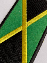 Load image into Gallery viewer, Jamaican Patch Badge 50mm x 90mm Wide Leather Jackets Coats Jeans Dresses Tops Babies Blazers Shirts Skirts Bags Caps Hats Sewing Art Craft