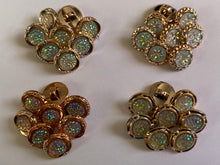 Load image into Gallery viewer, 10 Shine Gold Diamante Shank Buttons 13mm Wide Dresses Tops Coats Babies Blazers Shirt Sewing Art Craft