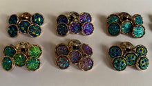 Load image into Gallery viewer, 5 Shine Gold Diamante Shank Buttons 13mm Wide Dresses Tops Coats Babies Blazers Shirt Sewing Art Craft Different Colours