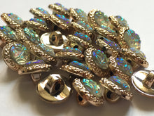 Load image into Gallery viewer, 10 Shine Gold Diamante Shank Buttons 12mm Wide Dresses Tops Coats Babies Blazers Shirt Sewing Art Craft