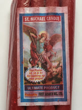 Load image into Gallery viewer, 8pcs Straight ST. Michael Candles RED For Prayers Fasting Meditation Calmness Shrine Alter Sacred Place Holy Area Different Colours Available