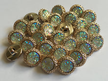 Load image into Gallery viewer, 10 Shine Gold Diamante Shank Buttons 12mm Wide Dresses Tops Coats Babies Blazers Shirt Sewing Art Craft