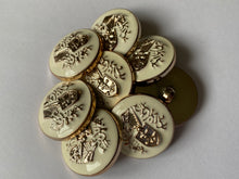 Load image into Gallery viewer, 5 Cream Shank Buttons 25mm Wide Dresses Tops Coats Babies Blazers Shirt Sewing Art Craft