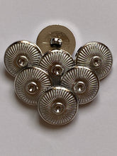 Load image into Gallery viewer, 1 Silver Shank Buttons 22mm Wide Dresses Tops Coats Babies Blazers Shirt Sewing Craft