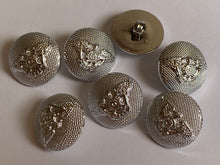 Load image into Gallery viewer, 1 Silver Shank Buttons 22mm Wide Dresses Tops Coats Babies Blazers Shirt Sewing Craft