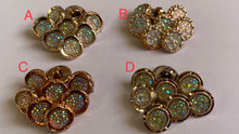 Load image into Gallery viewer, 10 Shine Gold Diamante Shank Buttons 13mm Wide Dresses Tops Coats Babies Blazers Shirt Sewing Art Craft