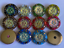 Load image into Gallery viewer, 1 Shine Diamante Shank Buttons 45mm Wide Dresses Tops Coats Babies Blazers Shirt Sewing Craft Different Colours