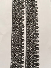 Load image into Gallery viewer, 1 yard GREY Lace Trims 49mm Wide Embroidered Guipure Trimmings Cardmaking Wedding Home Decor Sewing Craft Projects