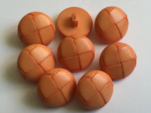 Load image into Gallery viewer, 1 ORANGE LEATHER FOOTBALL Look Alike Shank Buttons 20mm Wide Dresses Tops Coats Babies Blazers Shirt Sewing Craft