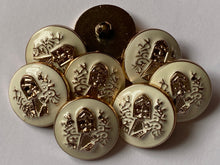Load image into Gallery viewer, 5 Cream Shank Buttons 25mm Wide Dresses Tops Coats Babies Blazers Shirt Sewing Art Craft