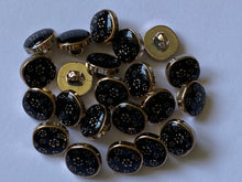 Load image into Gallery viewer, 10 20 BRONZE Flower On Black Shank Quality Buttons 11mm Wide Dresses Tops Coats Babies Blazers Shirt Sewing Craft
