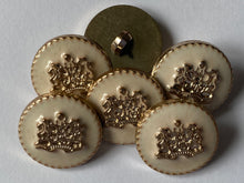 Load image into Gallery viewer, 5 Cream Shank Buttons 22mm Wide Dresses Tops Coats Babies Blazers Shirt Sewing Art Craft