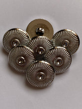 Load image into Gallery viewer, 1 Silver Shank Buttons 22mm Wide Dresses Tops Coats Babies Blazers Shirt Sewing Craft