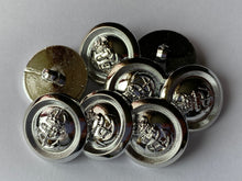 Load image into Gallery viewer, 1 Silver Shank Buttons 22mm Wide Dresses Tops Coats Babies Blazers Shirt Sewing Craft