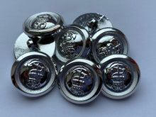 Load image into Gallery viewer, 1 Silver Shank Buttons 22mm Wide Dresses Tops Coats Babies Blazers Shirt Sewing Craft