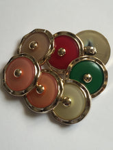 Load image into Gallery viewer, 1 Scalloped Shank Buttons 24mm Wide Dresses Tops Coats Babies Blazers Shirt Sewing Craft Different Colours