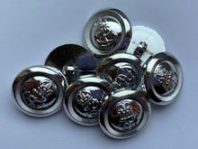 Load image into Gallery viewer, 1 Silver Shank Buttons 22mm Wide Dresses Tops Coats Babies Blazers Shirt Sewing Craft