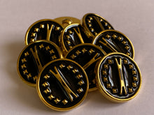 Load image into Gallery viewer, 1 GOLD ShanK Buttons 22mm Wide Dresses Tops Coats Babies Blazers Shirt Sewing Craft