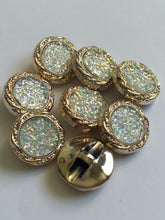 Load image into Gallery viewer, 1 Shine Diamante Shank Buttons 18mm Wide Dresses Tops Coats Babies Blazers Shirt Sewing Art Craft