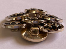 Load image into Gallery viewer, 1 Silver FLOWER Shank Buttons 22mm Wide Dresses Tops Coats Babies Blazers Shirt Sewing Craft