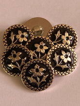 Load image into Gallery viewer, 1 Silver FLOWER Shank Buttons 22mm Wide Dresses Tops Coats Babies Blazers Shirt Sewing Craft