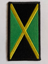 Load image into Gallery viewer, Jamaican Patch Badge 50mm x 90mm Wide Leather Jackets Coats Jeans Dresses Tops Babies Blazers Shirts Skirts Bags Caps Hats Sewing Art Craft