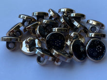 Load image into Gallery viewer, 10 20 BRONZE Flower On Black Shank Quality Buttons 11mm Wide Dresses Tops Coats Babies Blazers Shirt Sewing Craft