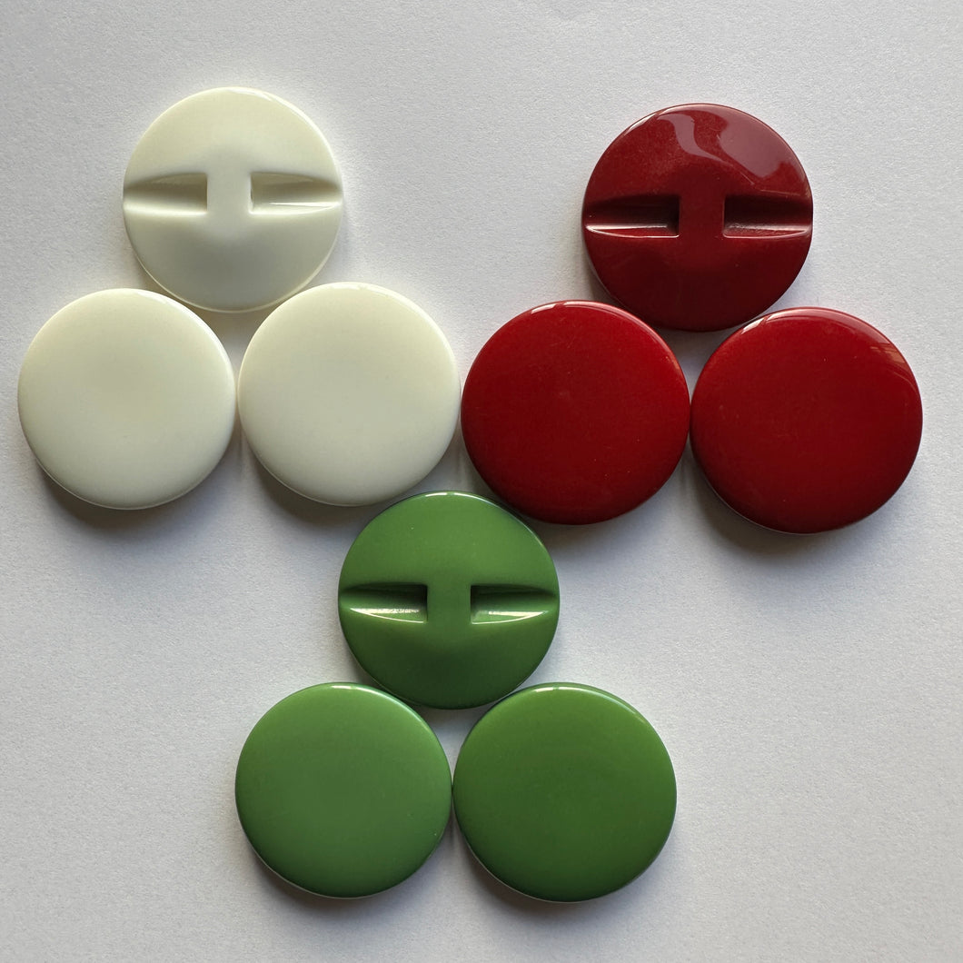 1 3 5 White Burgundy Green 38mm Wide Beautiful Buttons for Sewing Craft Cards Coat Shirt Jacket