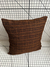 Load image into Gallery viewer, Decorative Handmade Pillow Cushion Cover 16” x 16” 18” x 18” 20” x 20” Brown Black Tangerine Tweed Fabric

